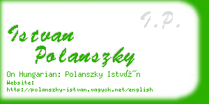 istvan polanszky business card